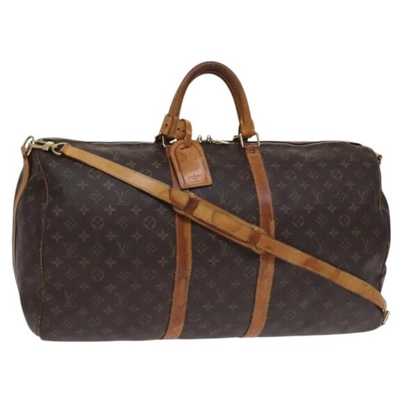LOUIS VUITTON Monogram Keepall Bandouliere 55 Boston Bag M41414 LV Auth 94151 - Picture 1 of 15